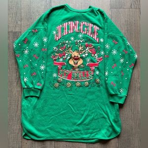 Vintage ugly Christmas nightgown/sweater size L